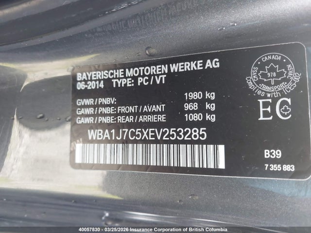 Aukcja sprzedaży 2014 Bmw M235i, vin: WBA1J7C5XEV253285, numer aukcji: 40057830