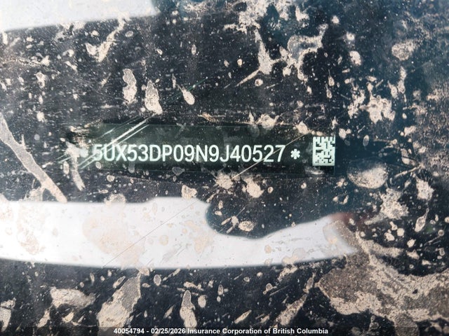 5UX53DP09N9J40527 BMW X3 Xdrive30i