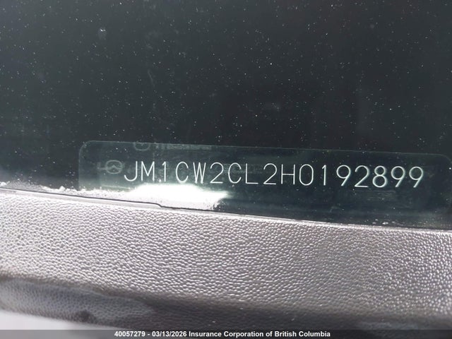 2017 Mazda 5 Touring მანქანა იყიდება აუქციონზე, vin: JM1CW2CL2H0192899, აუქციონის ნომერი: 40057279