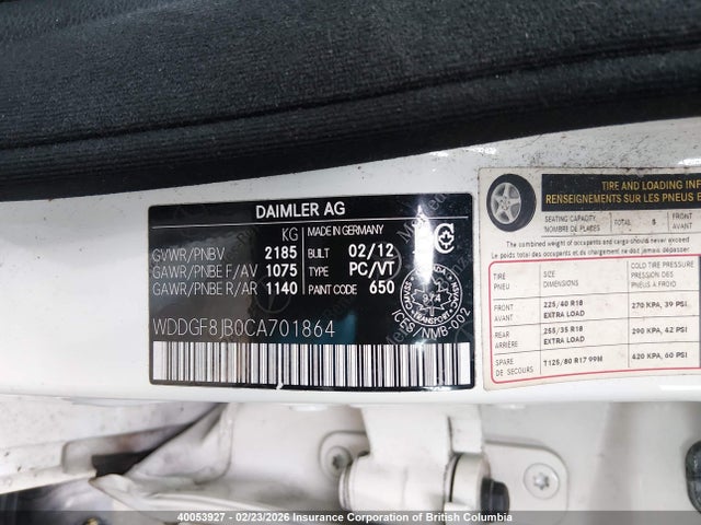 Продажа на аукционе авто 2012 Mercedes-benz C 350 4matic, vin: WDDGF8JB0CA701864, номер лота: 40053927