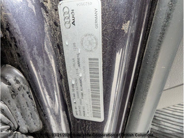 40057910 :رقم المزاد ، WAUML44E14N012539 vin ، 2004 Audi A8 مزاد بيع