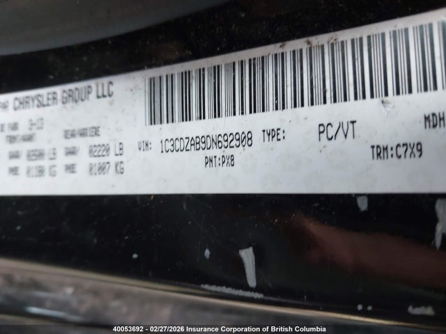 Продажа на аукционе авто 2013 Dodge Avenger Se, vin: 1C3CDZAB9DN692908, номер лота: 40053692