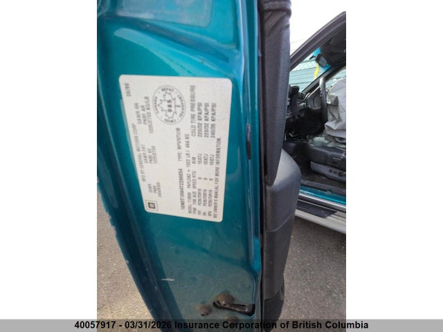 40057917 :رقم المزاد ، 1GNDT13W4T2286854 vin ، 1996 Chevrolet Blazer مزاد بيع