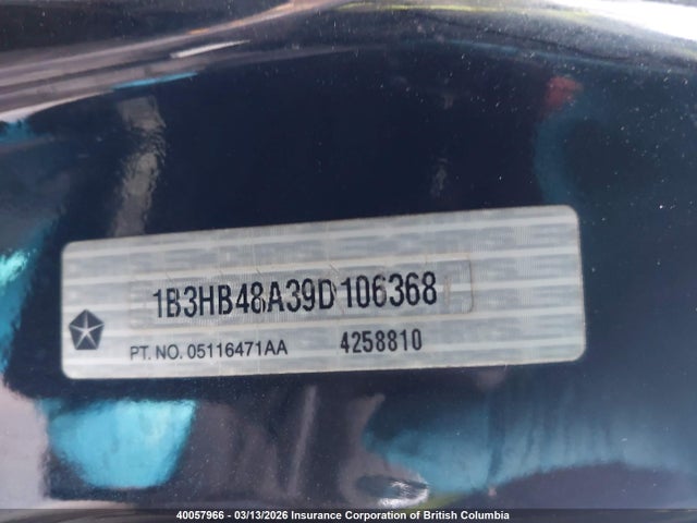 Aukcja sprzedaży 2009 Dodge Caliber Sxt, vin: 1B3HB48A39D106368, numer aukcji: 40057966