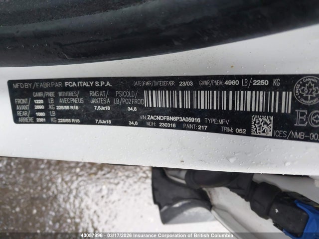 40057996 :رقم المزاد ، ZACNDFBN6P3A05916 vin ، 2023 Dodge Hornet Gt Plus مزاد بيع