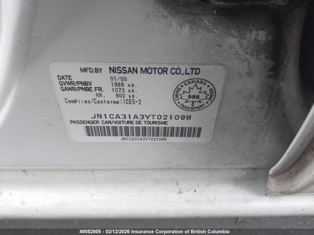 Auction sale of the 2000 Nissan Maxima Gle/gxe/se, vin: JN1CA31A3YT021098, lot number: 40052805