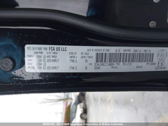 Продажа на аукционе авто 2020 Jeep Compass Sport, vin: 3C4NJDAB1LT106894, номер лота: 40058140