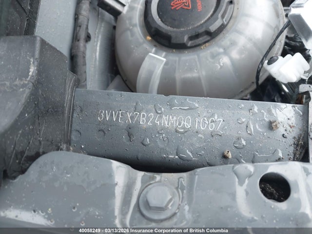 40058249 :رقم المزاد ، 3VVEX7B24NM001067 vin ، 2022 Volkswagen Taos مزاد بيع