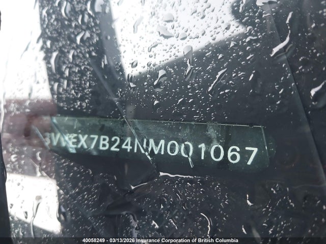 40058249 :رقم المزاد ، 3VVEX7B24NM001067 vin ، 2022 Volkswagen Taos مزاد بيع