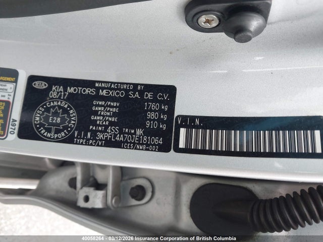 Aukcja sprzedaży 2018 Kia Forte, vin: 3KPFL4A70JE181064, numer aukcji: 40058264