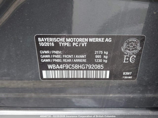 Продажа на аукционе авто 2017 Bmw 4 Series 430i Xdrive, vin: WBA4F9C58HG792085, номер лота: 40048735