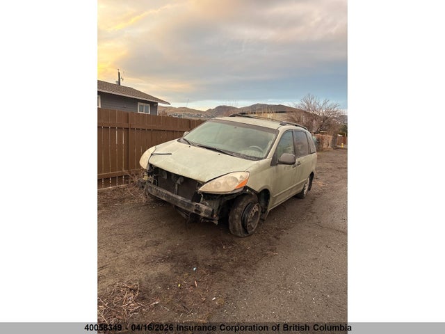 2006 Toyota Sienna Ce 7 Passenger/ce 8 Passenger მანქანა იყიდება აუქციონზე, vin: 5TDZA29C76S403928, აუქციონის ნომერი: 40058349