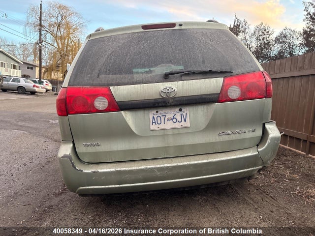 2006 Toyota Sienna Ce 7 Passenger/ce 8 Passenger მანქანა იყიდება აუქციონზე, vin: 5TDZA29C76S403928, აუქციონის ნომერი: 40058349
