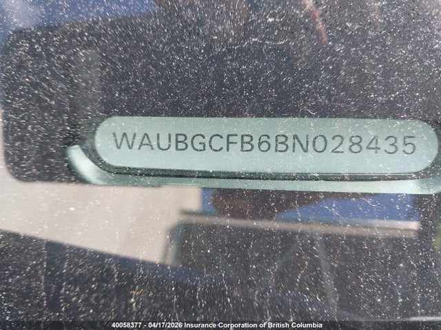 40058377 :رقم المزاد ، WAUBGCFB6BN028435 vin ، 2011 Audi A6 مزاد بيع
