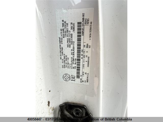 40058447 :رقم المزاد ، 1FTMF1CB4LKE01112 vin ، 2020 Ford F150 مزاد بيع