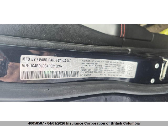 Продаж на аукціоні авто 2024 Dodge Durango Gt, vin: 1C4RDJDG4RC213246, номер лоту: 40058587