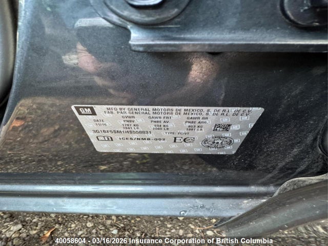 Продаж на аукціоні авто 2017 Chevrolet Cruze, vin: 3G1BF5SM1HS558831, номер лоту: 40058604
