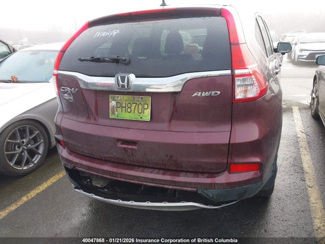 40047868 :رقم المزاد ، 2HKRM4H71GH129334 vin ، 2016 Honda Cr-v Exl مزاد بيع