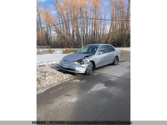 2003 Honda Civic მანქანა იყიდება აუქციონზე, vin: 2HGES156X3H912204, აუქციონის ნომერი: 40058838