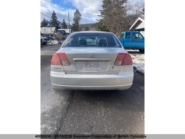 2003 Honda Civic მანქანა იყიდება აუქციონზე, vin: 2HGES156X3H912204, აუქციონის ნომერი: 40058838