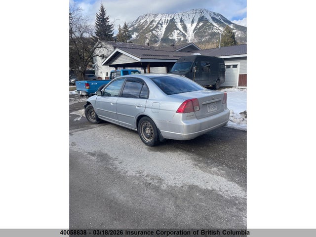 2003 Honda Civic მანქანა იყიდება აუქციონზე, vin: 2HGES156X3H912204, აუქციონის ნომერი: 40058838