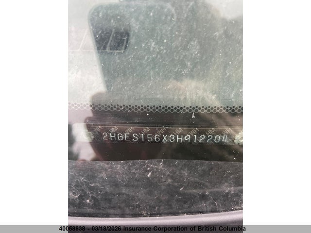 2003 Honda Civic მანქანა იყიდება აუქციონზე, vin: 2HGES156X3H912204, აუქციონის ნომერი: 40058838