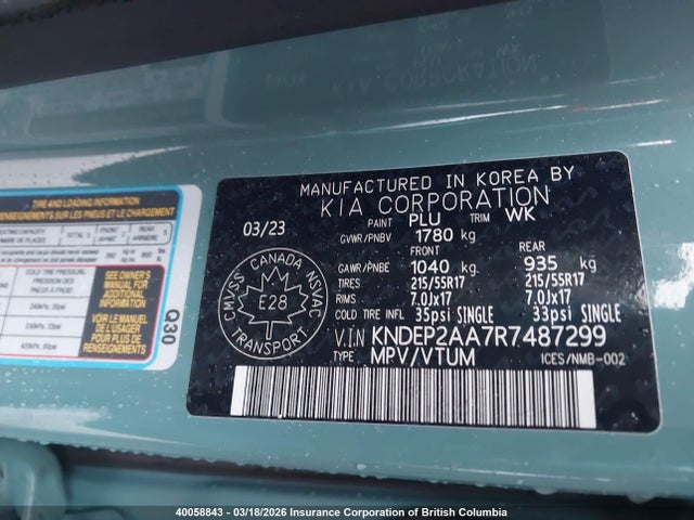KNDEP2AA7R7487299 KIA Seltos Lx