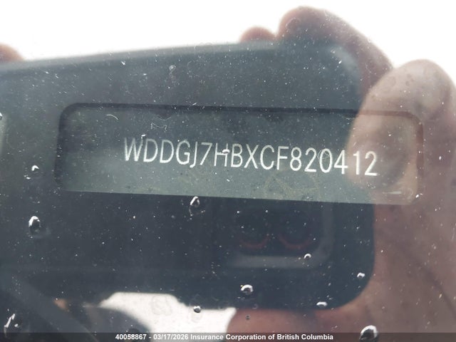 40058867 :رقم المزاد ، WDDGJ7HBXCF820412 vin ، 2012 Mercedes-benz C 63 Amg مزاد بيع