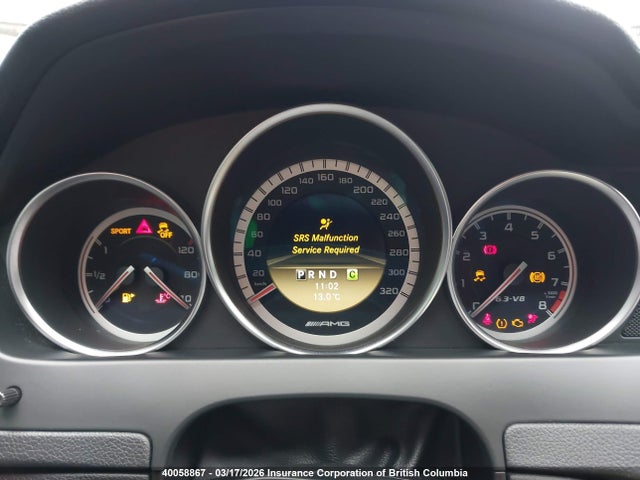 40058867 :رقم المزاد ، WDDGJ7HBXCF820412 vin ، 2012 Mercedes-benz C 63 Amg مزاد بيع