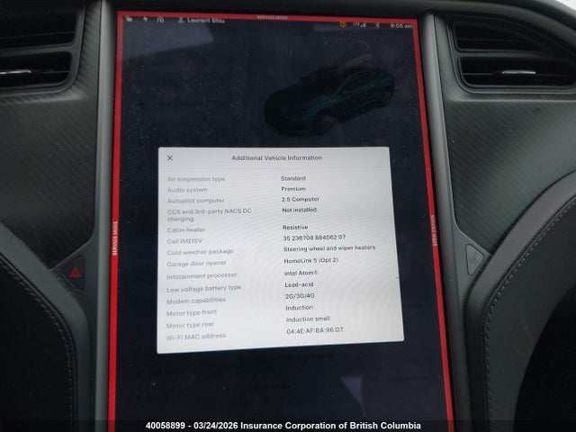 2018 Tesla Model S 100d/75d/p100d მანქანა იყიდება აუქციონზე, vin: 5YJSA1E26JF277471, აუქციონის ნომერი: 40058899