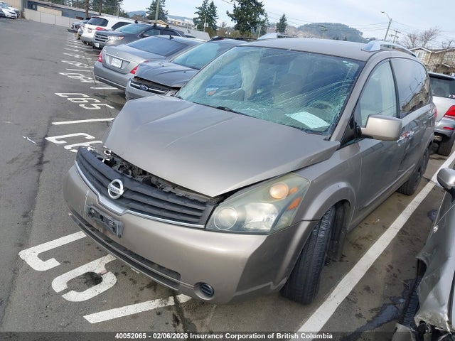 Aukcja sprzedaży 2008 Nissan Quest S/se/sl, vin: 5N1BV28U68N114639, numer aukcji: 40052065