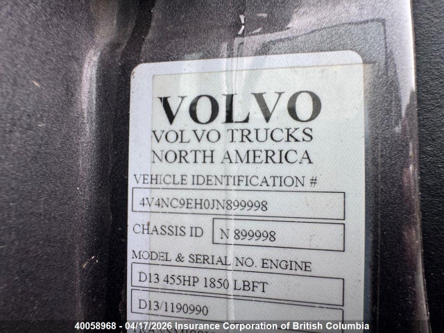 Volvo Vn L 2018 4V4NC9EH0JN899998 Image 9