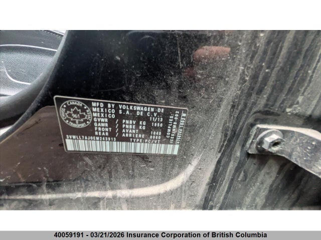 40059191 :رقم المزاد ، 3VWLL7AJ0EM243913 vin ، 2014 Volkswagen Jetta مزاد بيع