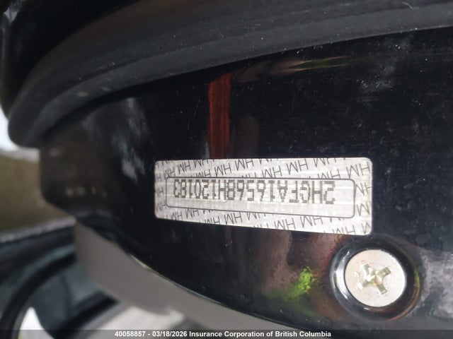 40058857 :رقم المزاد ، 2HGFA16568H120183 vin ، 2008 Honda Civic Lx مزاد بيع