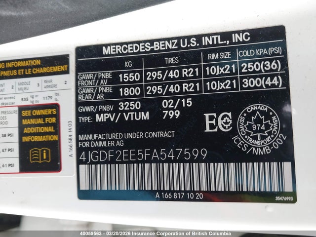 Mercedes-Benz Gl 350 Bluetec 4matic 2015 4JGDF2EE5FA547599 Image 9