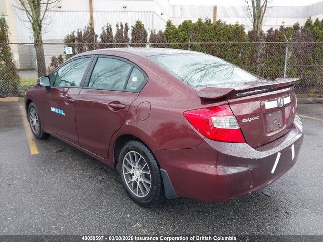 40059597 :رقم المزاد ، 2HGFB2F49CH027791 vin ، 2012 Honda Civic مزاد بيع