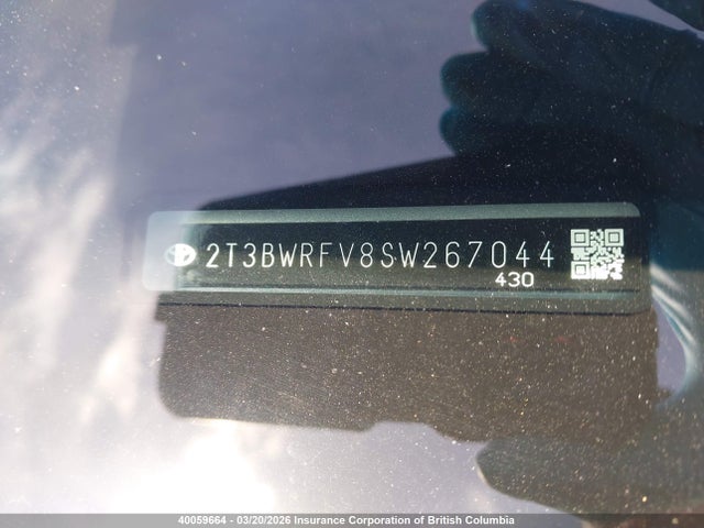 2025 Toyota Rav4 მანქანა იყიდება აუქციონზე, vin: 2T3BWRFV8SW267044, აუქციონის ნომერი: 40059664