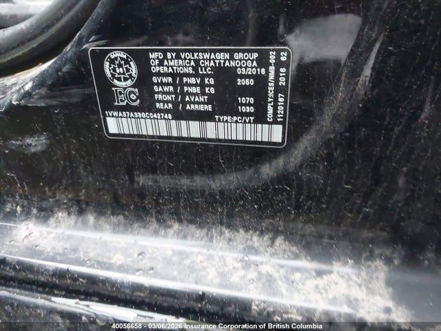 1VWAS7A33GC042748 Volkswagen Passat S/r-line
