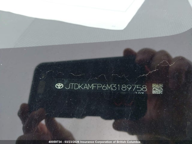 JTDKAMFP6M3189758 Toyota Prius