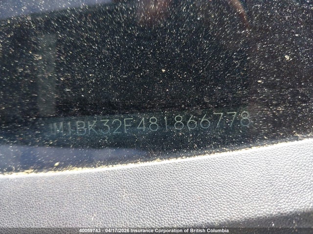 2008 Mazda 3 I მანქანა იყიდება აუქციონზე, vin: JM1BK32F481866778, აუქციონის ნომერი: 40059743