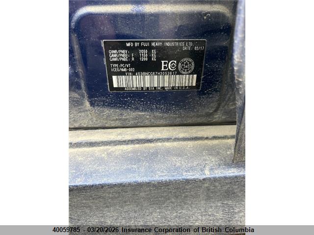 4S3BNCG67H3053617 Subaru Legacy 2.5i Premium