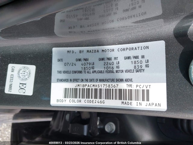 JM1BPACMXS1758367 Mazda Mazda3 Gs