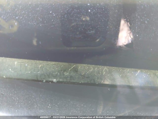 Aukcja sprzedaży 2002 Toyota Camry, vin: JTDBF30K020012842, numer aukcji: 40059817