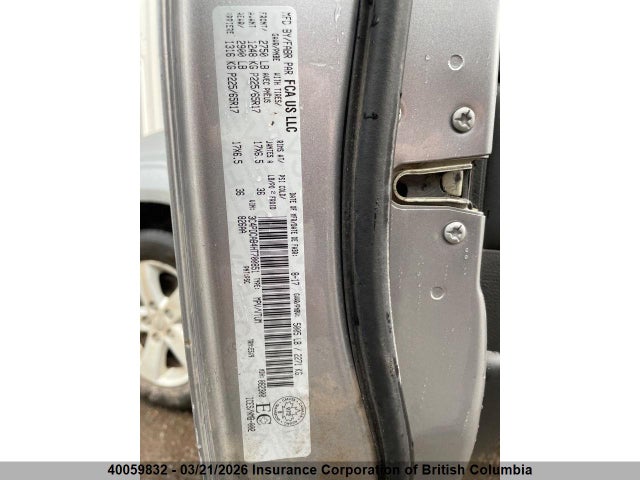 2017 Dodge Journey Se მანქანა იყიდება აუქციონზე, vin: 3C4PDCAB4HT700851, აუქციონის ნომერი: 40059832