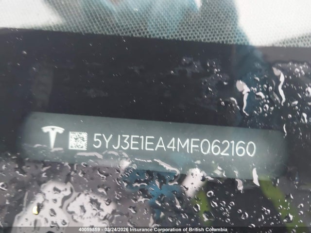 Aukcja sprzedaży 2021 Tesla Model 3, vin: 5YJ3E1EA4MF062160, numer aukcji: 40059859