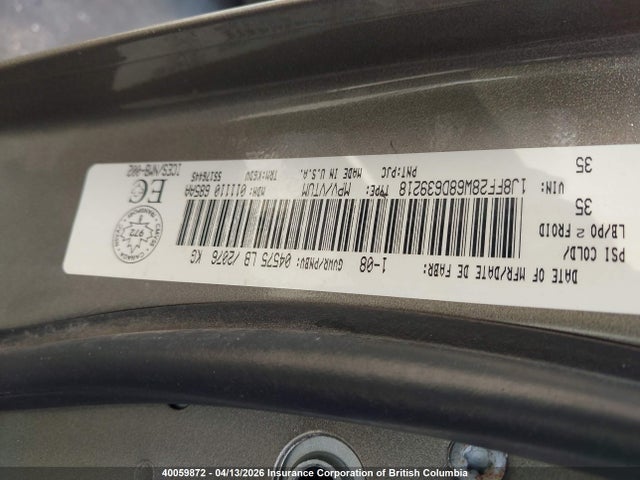 Aukcja sprzedaży 2008 Jeep Patriot Sport, vin: 1J8FF28W68D639218, numer aukcji: 40059872