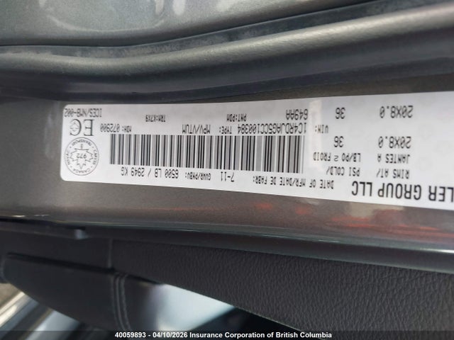 Aukcja sprzedaży 2012 Dodge Durango Sxt, vin: 1C4RDJAG5CC100384, numer aukcji: 40059893