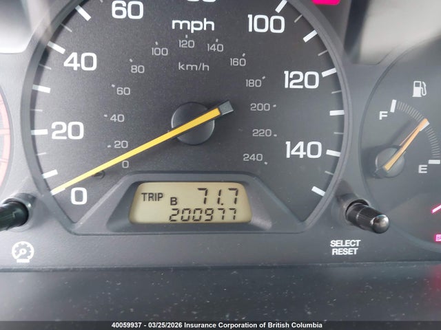 40059937 :رقم المزاد ، 1HGCG1651YA053296 vin ، 2000 Honda Accord Ex مزاد بيع