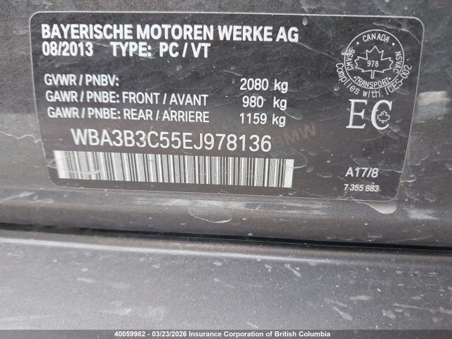 Aukcja sprzedaży 2014 Bmw 328i, vin: WBA3B3C55EJ978136, numer aukcji: 40059982