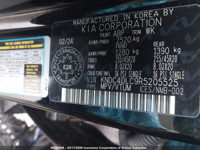 KNDC4DLC9R5205525 KIA Ev6 Gt Line